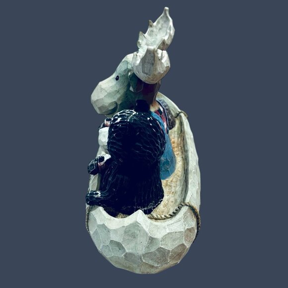 Welcome To Our Cabin Bear, Moose, & Raccoon Forest Wildlife Statue Decor Display - Picture 10 of 12